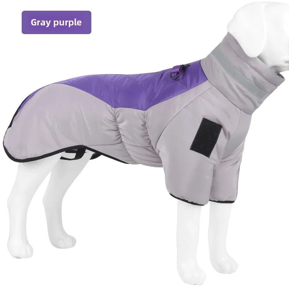 Large Dog Winter Coat: Waterproof, Warm, Reflective Jacket