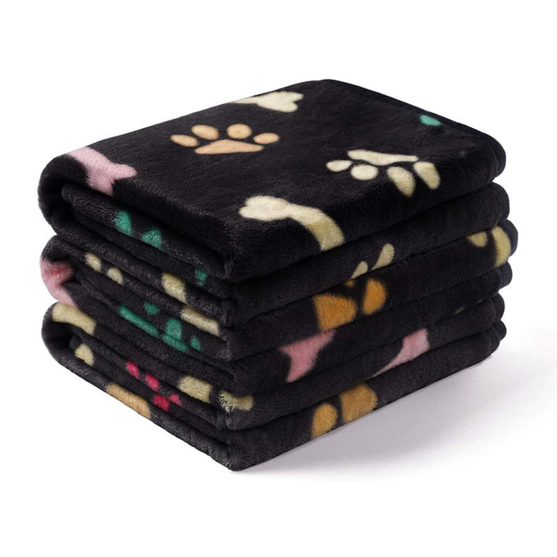 Confetti Bone Paw Print Pet Blanket