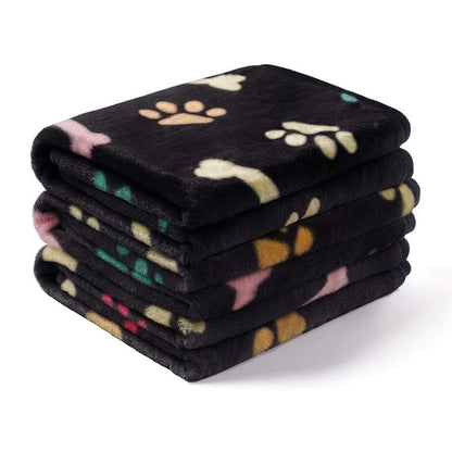 Confetti Bone Paw Print Pet Blanket