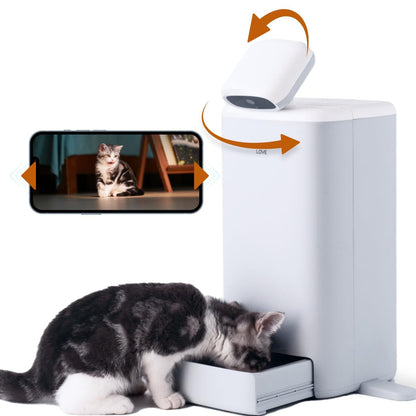 Smart Automatic Cat Feeder 1080P HD Camera, Two-Way Audio & Portion Control