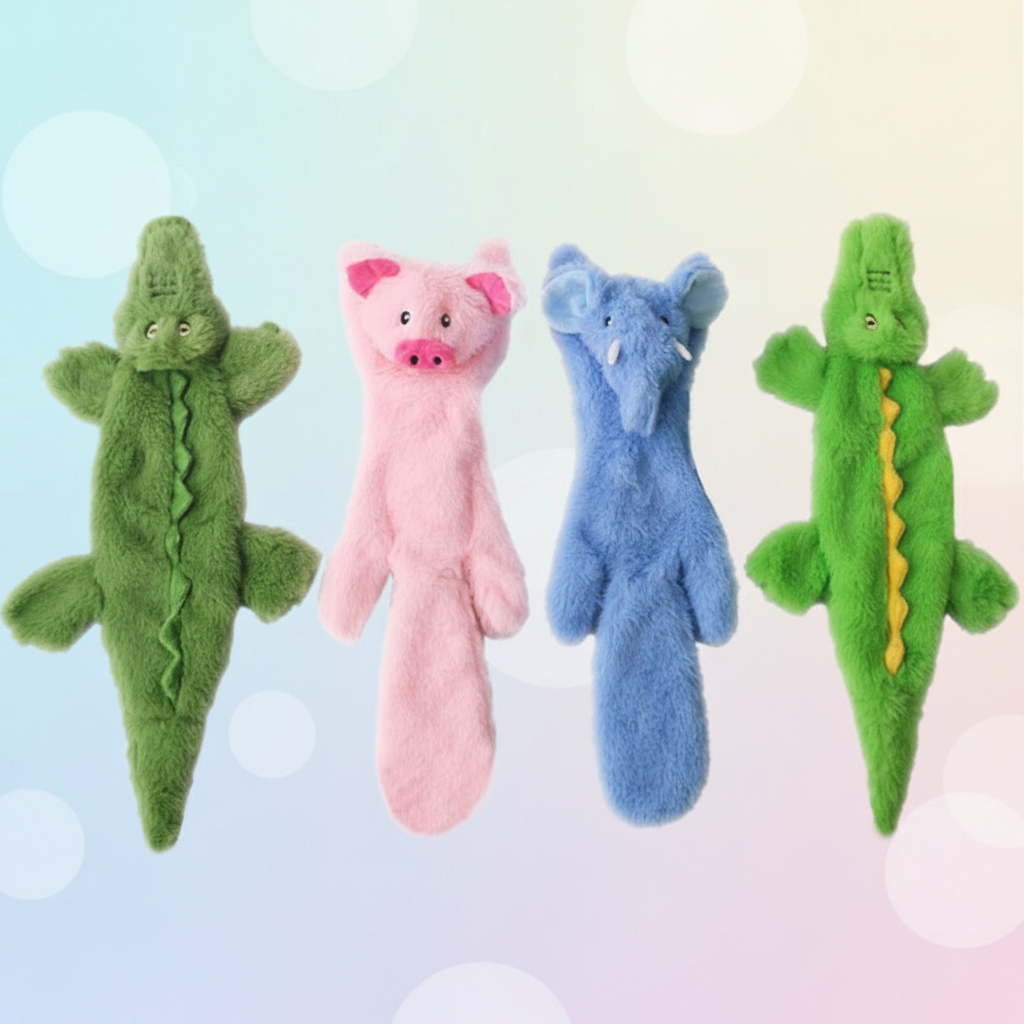ToyTigris Plush Animal Squeaky Dog Toy