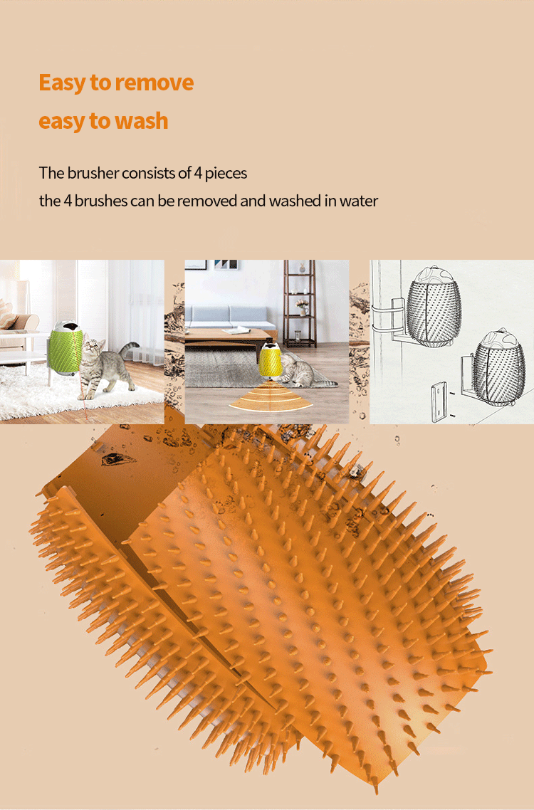ToyTigris Smart Sensor Cat Brush and Massager