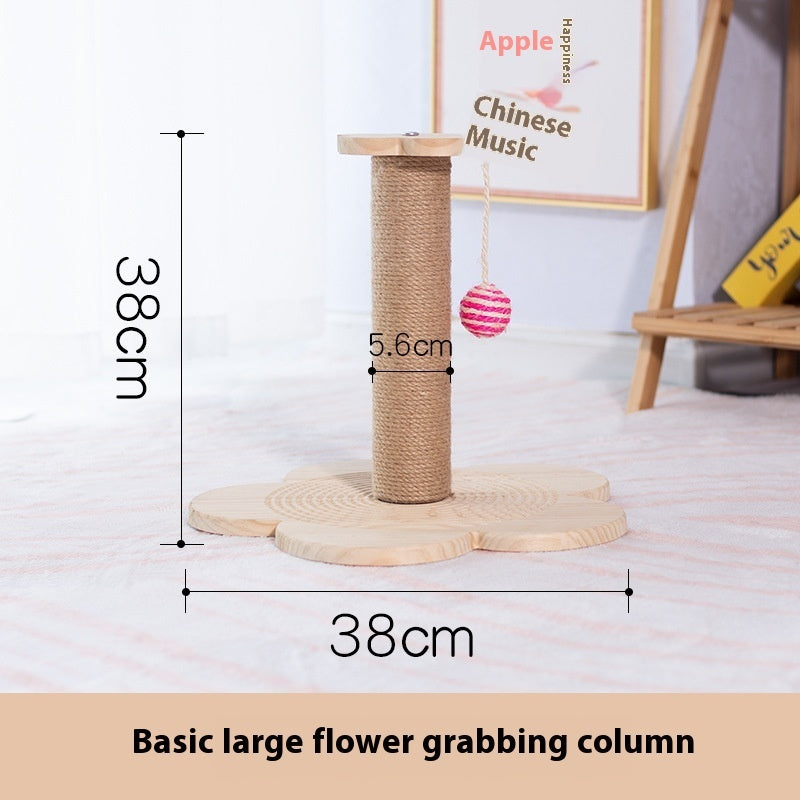 ToyTigris Solid Wood Cat Turntable Scratching Post