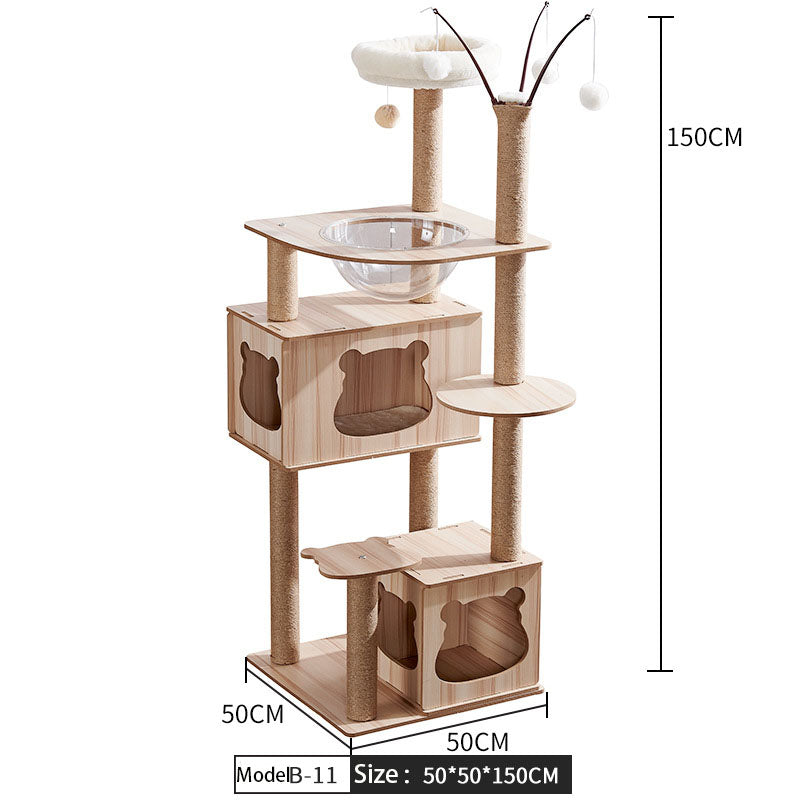 ToyTigris Cat Crawl Nest Scratching Board Tree