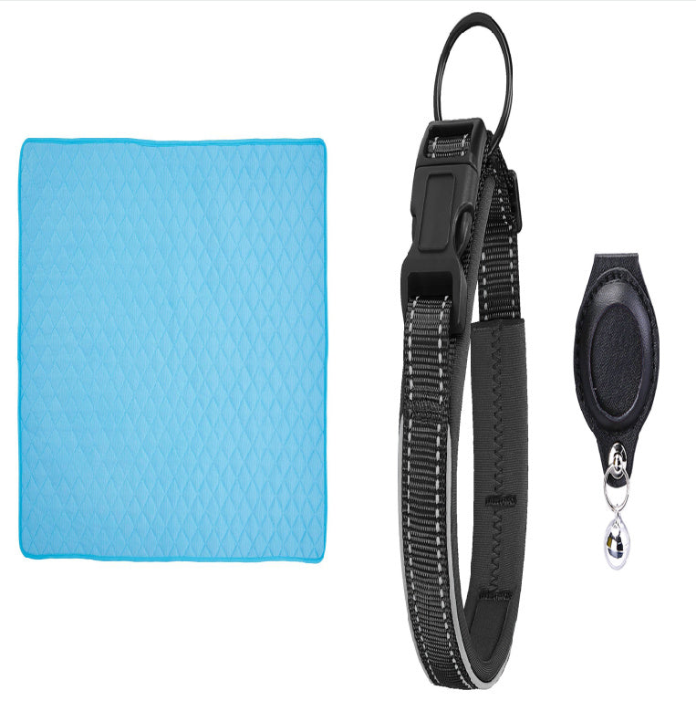 Airtag Pet Collar with Protective Leather Case