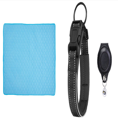 Airtag Pet Collar with Protective Leather Case