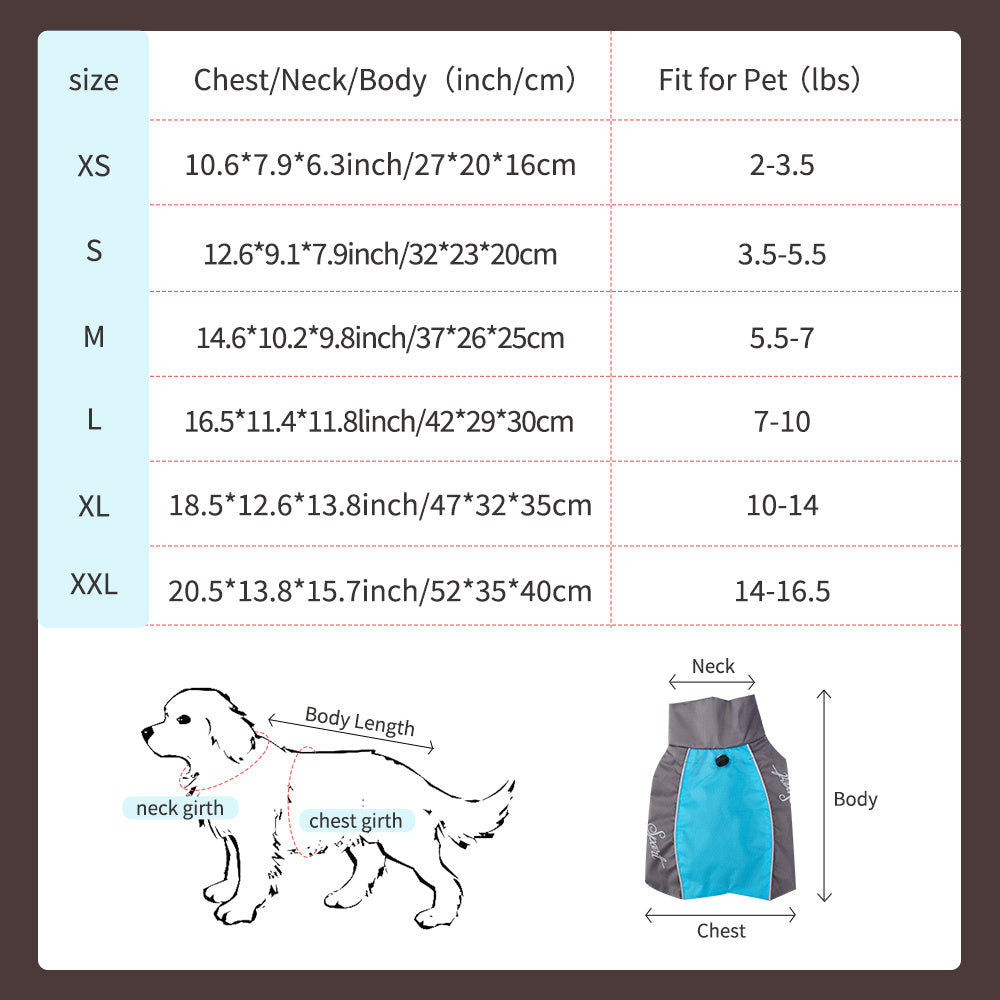 Wasserdichter Sommer-Hunderegenmantel – Leichte Welpenjacke für kleine und mittelgroße Hunde