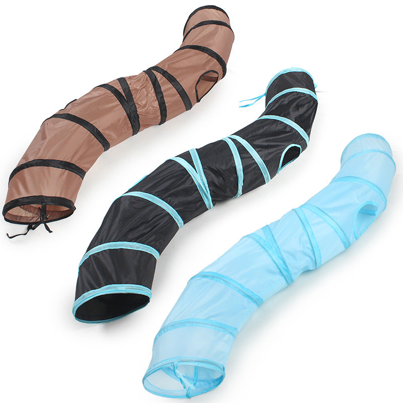 ToyTigris Pet Cat Bending S-shaped Collapsible Tunnel Toys