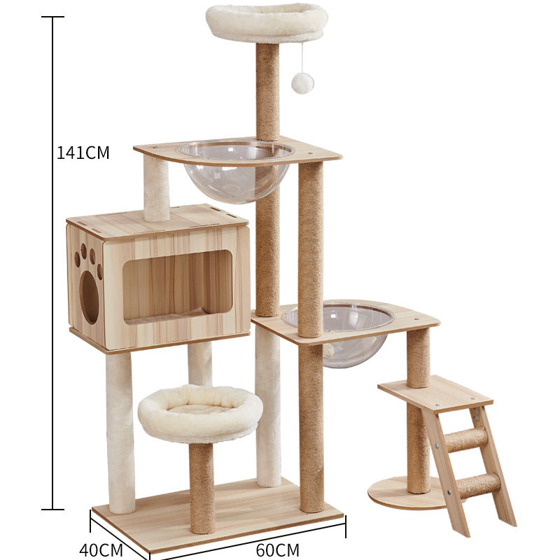 ToyTigris Cat Crawl Nest Scratching Board Tree