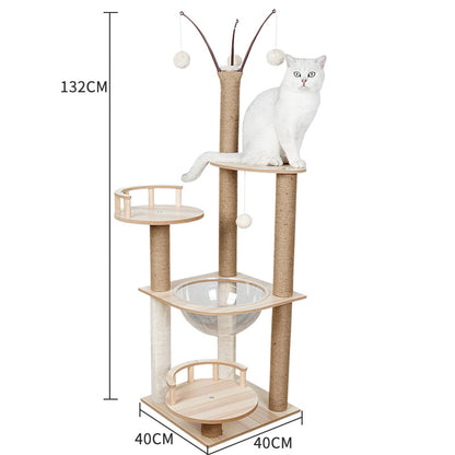 ToyTigris Cat Crawl Nest Scratching Board Tree