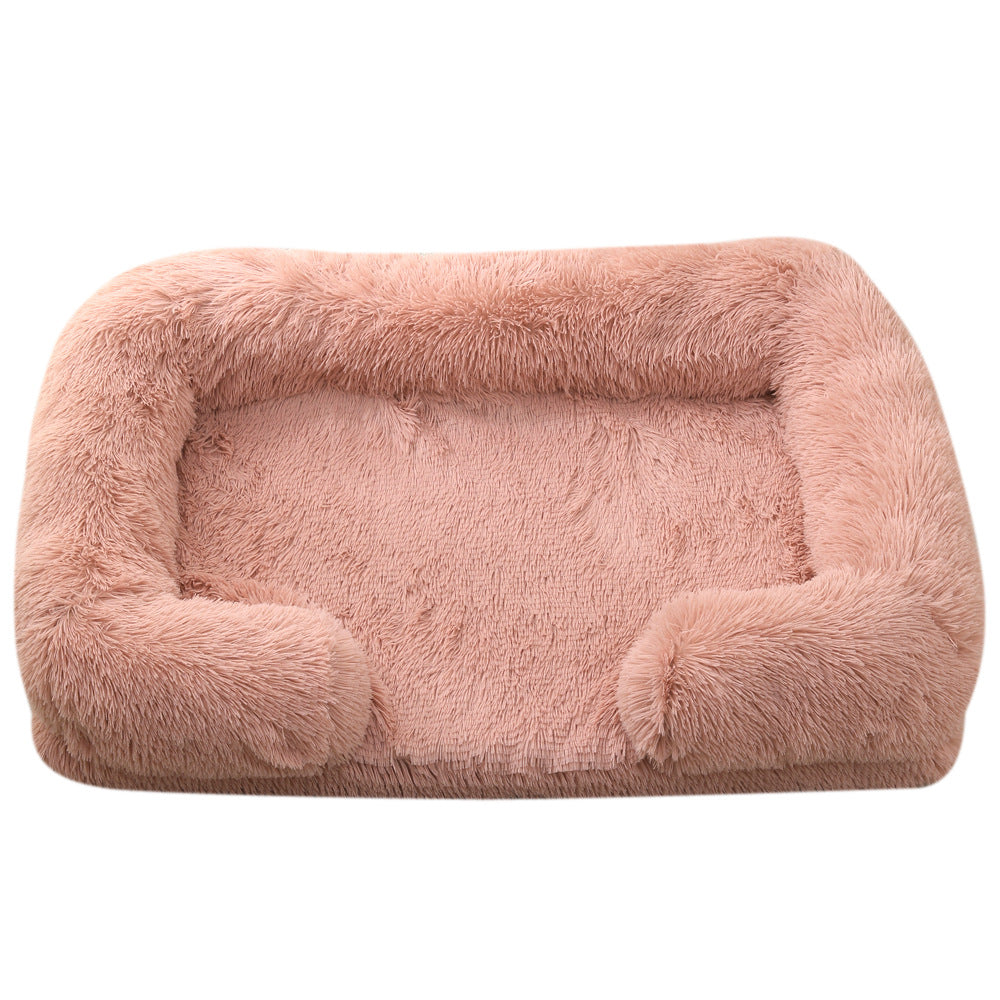 Winter Plush Dog Bed
