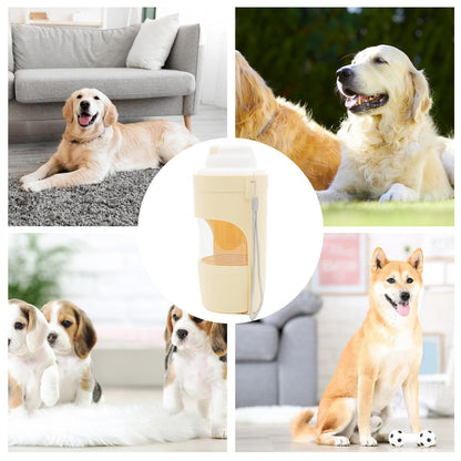 2-in-1 Portable Dog Water Bottle & Food Container for Travel & Hiking