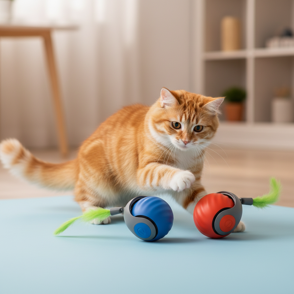 Smart Cat Toy Ball - Interactive Rolling Ball for Cats