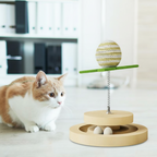 Sisal Ball Track Cat Toy with a Spring