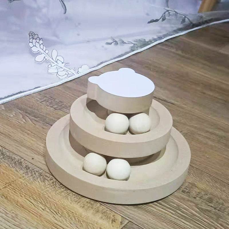 Solid Wood Cat Scratcher With Catnip