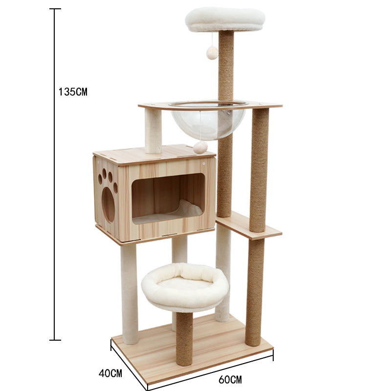 ToyTigris Cat Crawl Nest Scratching Board Tree