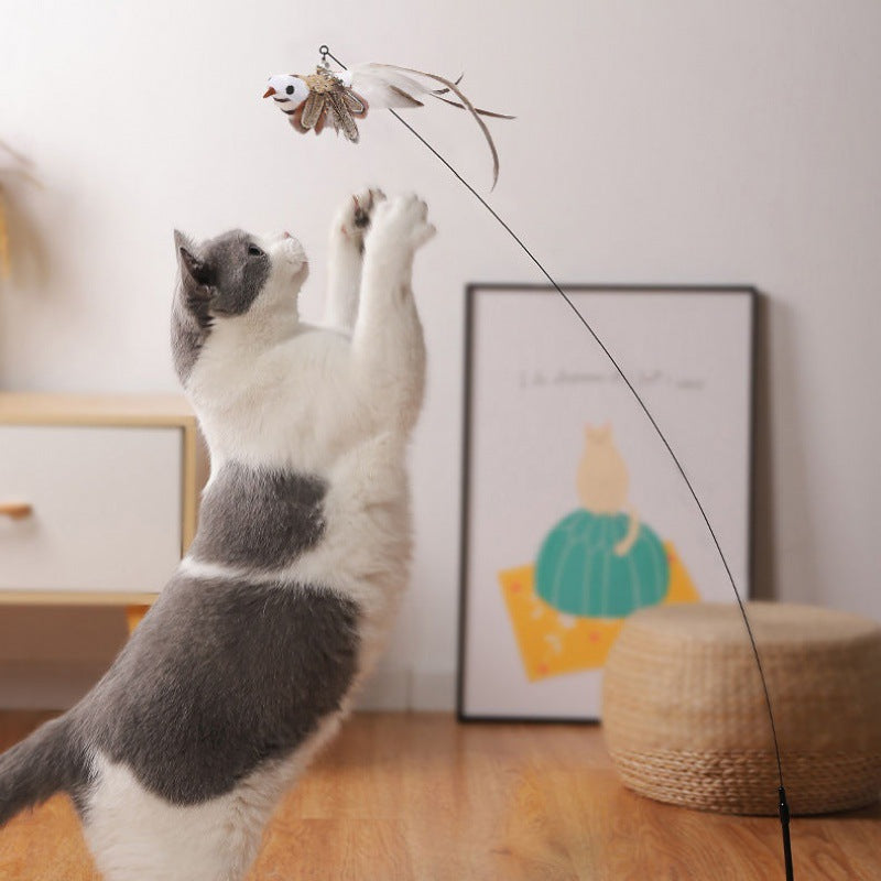 ToyTigris Handsfree Cat Teaser Stick