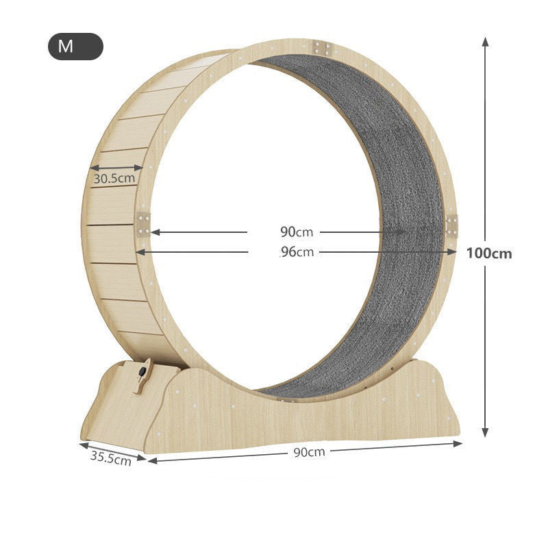 ToyTigris Cat Treadmill Fitness Wheel Toy