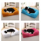 Winter Plush Dog Bed