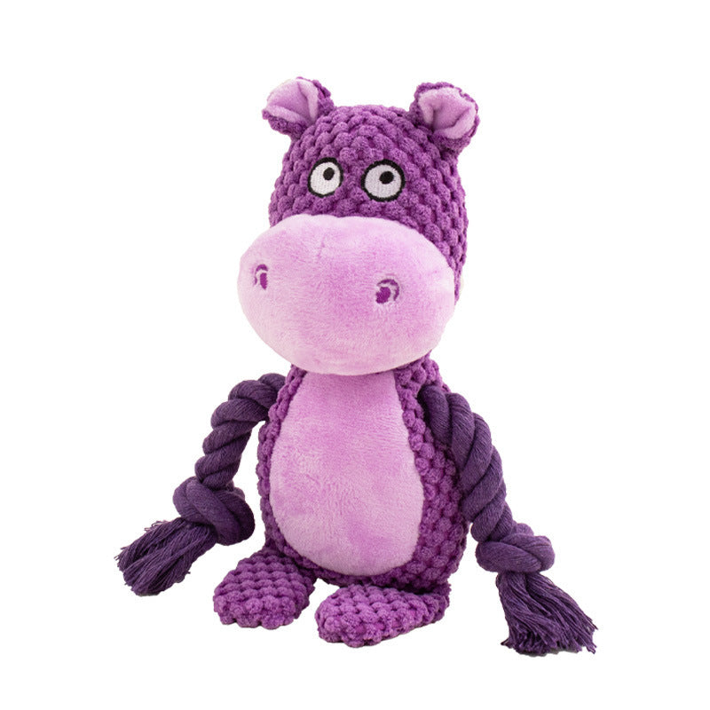 Squeaky Plush Cotton Dog Toy Fun Interactive Pet Chew Toy