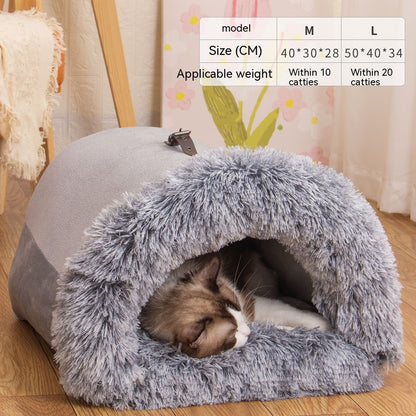 Warm Moisture-proof Long Fur Pet Bed