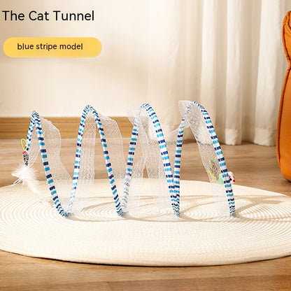 ToyTigris Folded Spring Type Cat Tunnel