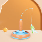 ToyTigris 2 In 1 Interactive Cat Toy With Feather