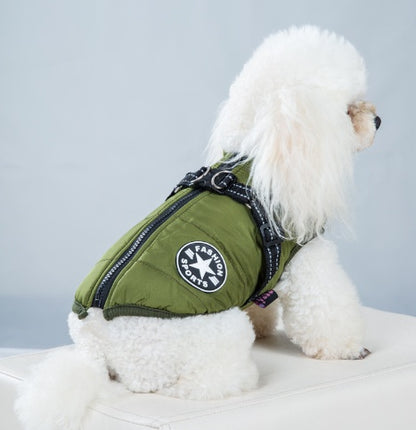 Warme, reflektierende, wattierte Hundejacke