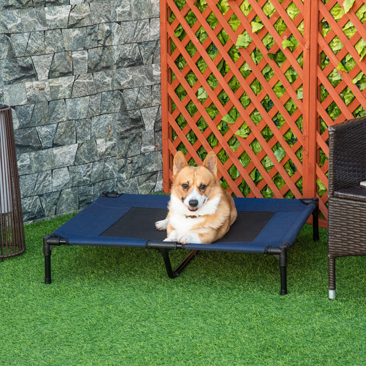 36" x 30" Elevated Cooling Summer Dog Bed - Blue