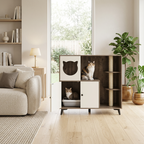 Cat Cabinet Enclosure with Scratching Posts