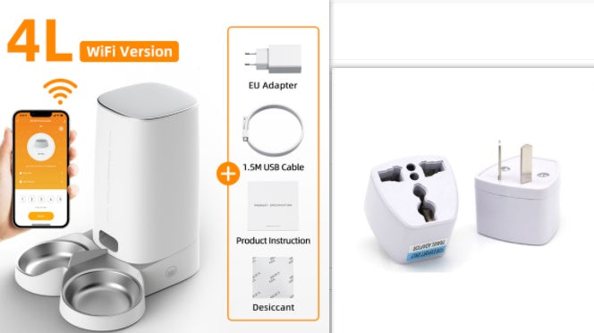 ROJECO 4L Automatic Pet Feeder  WiFi & Button Control for Cats & Dogs
