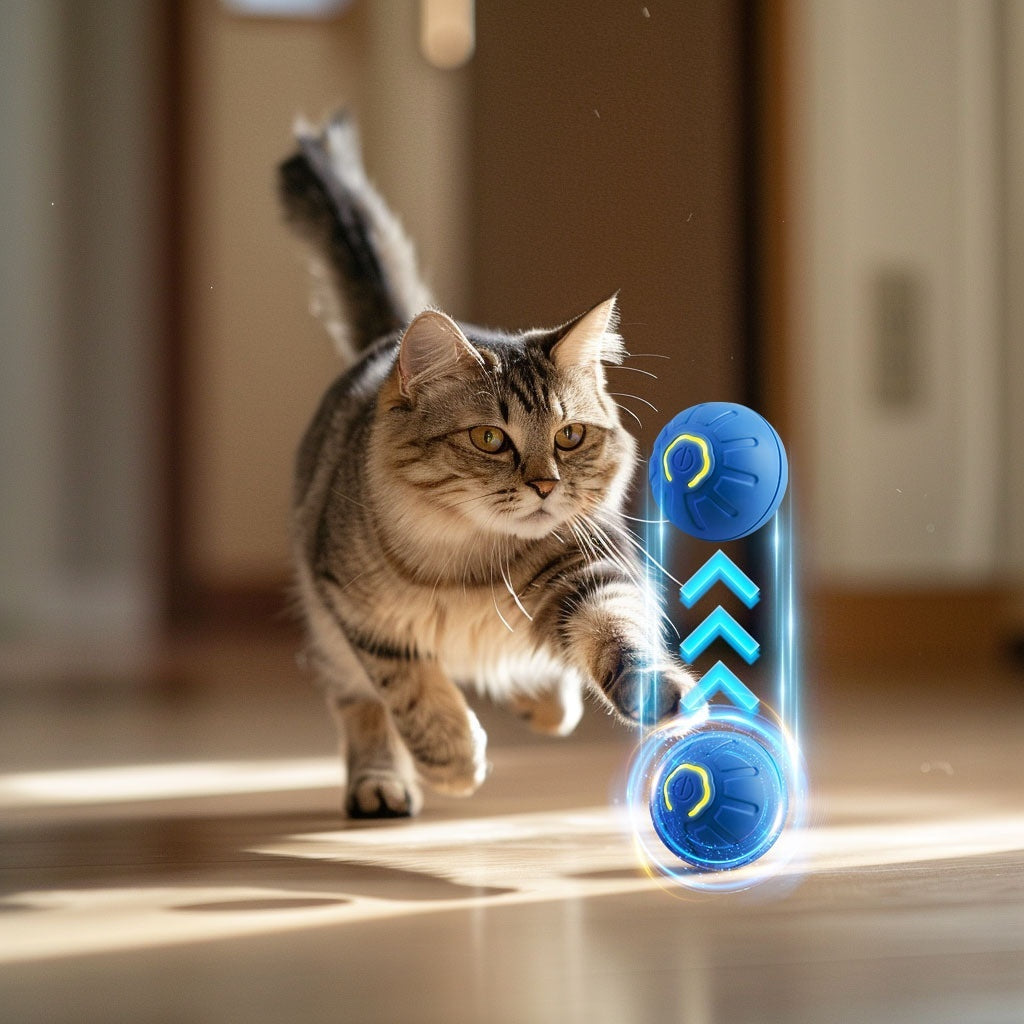 Smart Interactive Dog Toy Ball - USB Moving Bouncing Pet Toy