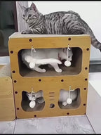 2 Layer Cat Scratcher House Corrugated Villa
