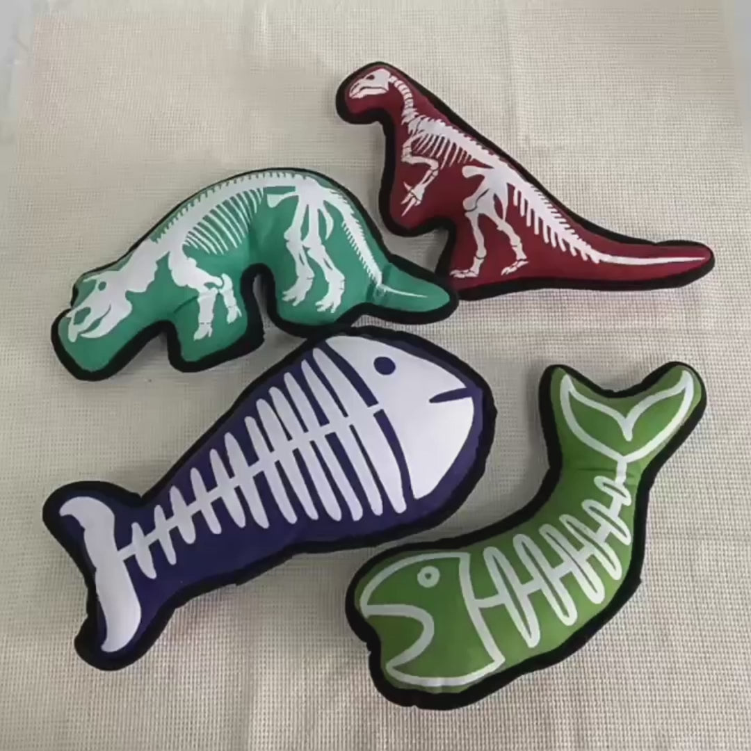 New Halloween Cat Toy Dinosaur & Fishbone