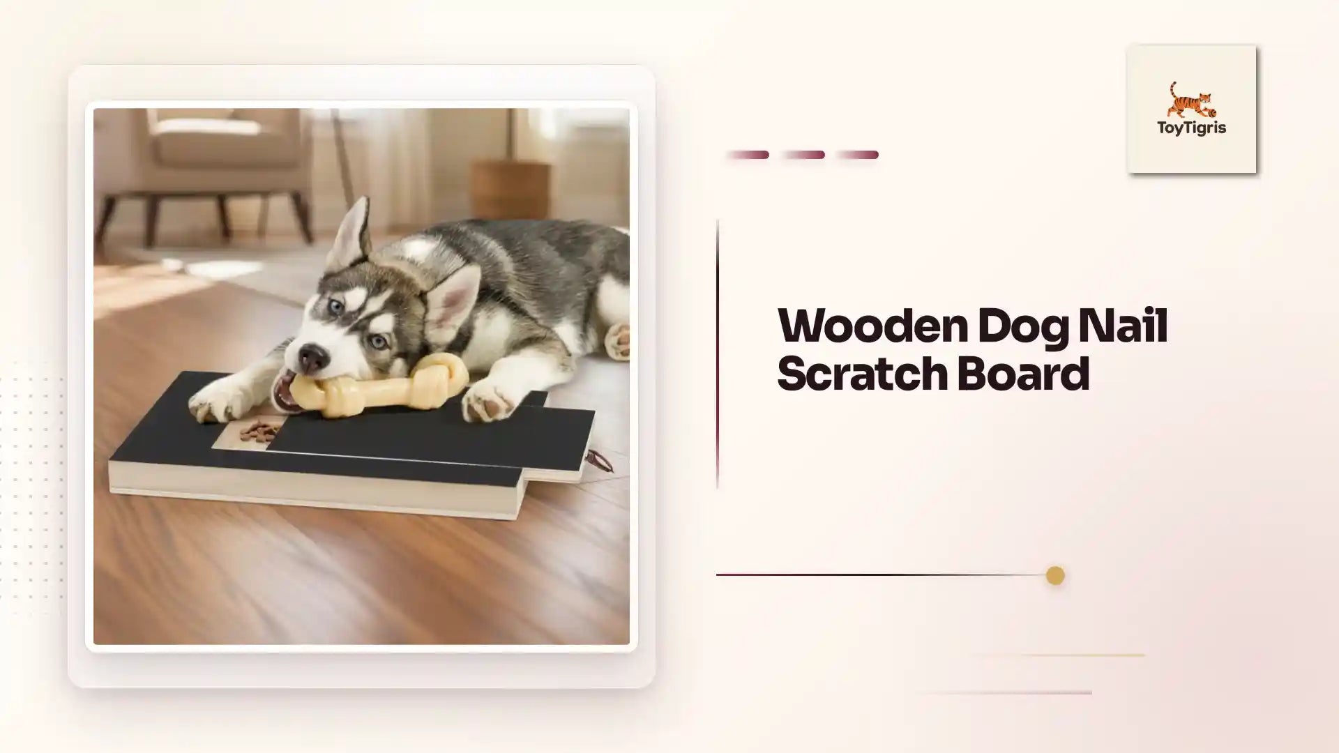 Wooden Dog Nail Scratch Board by@Outfy