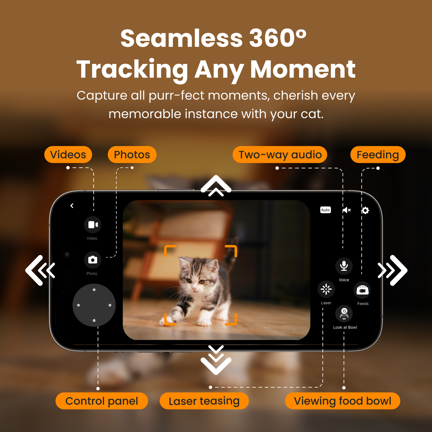 Smart Automatic Cat Feeder 1080P HD Camera, Two-Way Audio & Portion Control