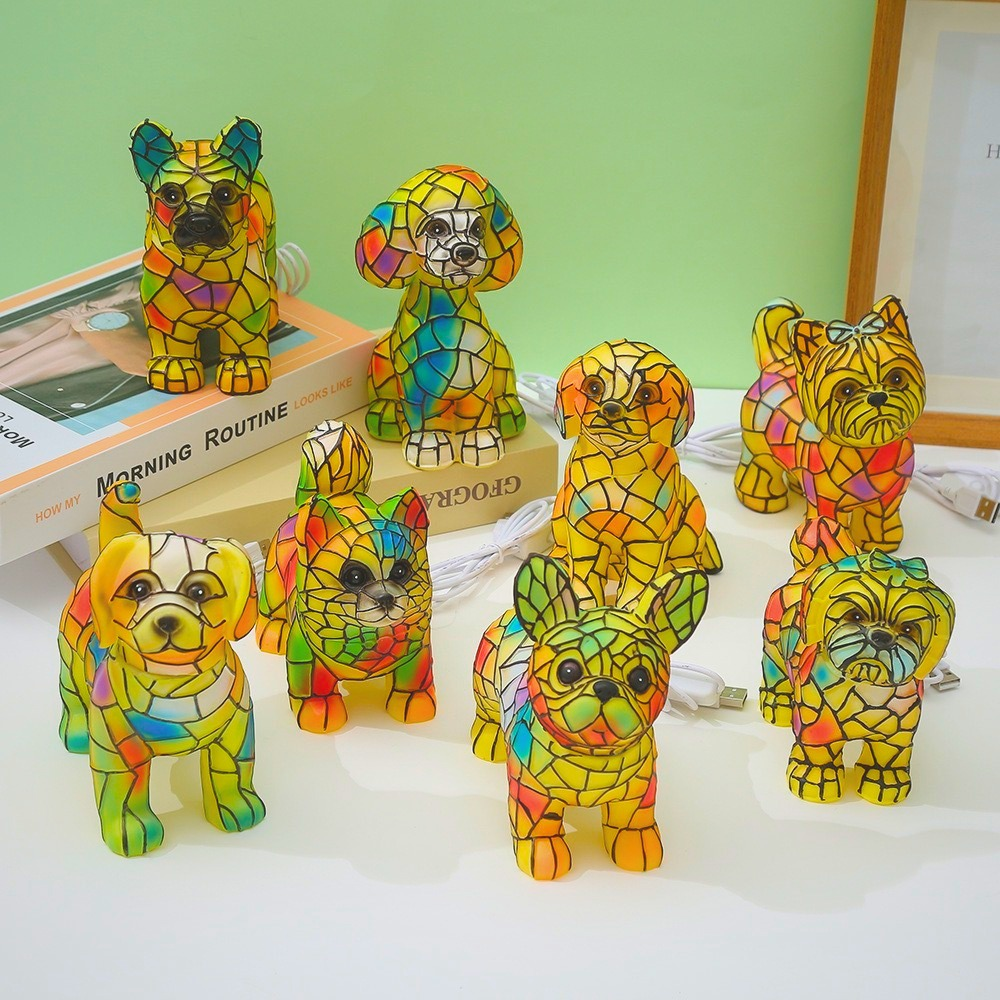 LED Creative Resin Desktop Pet Night Light