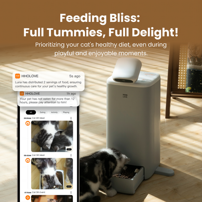 Smart Automatic Cat Feeder 1080P HD Camera, Two-Way Audio & Portion Control