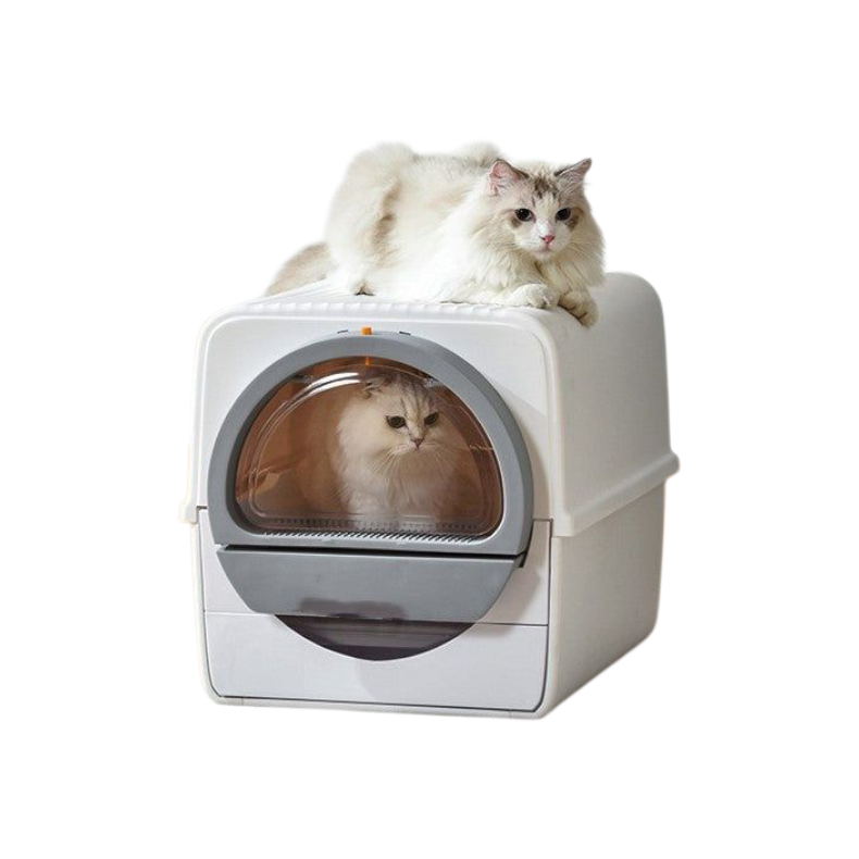 Semi-Automatic Deodorizing Cat Litter Box Easy Waste Disposal