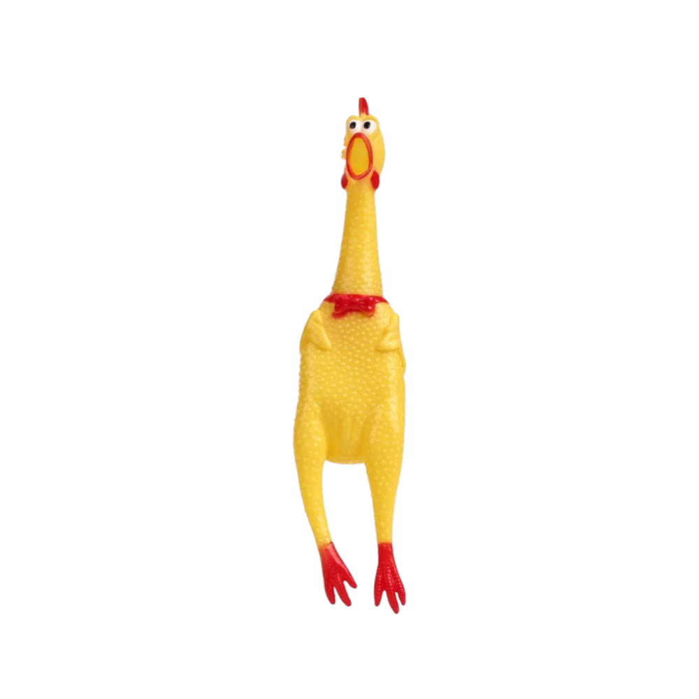 Screaming Rubber Chicken Dog Toy