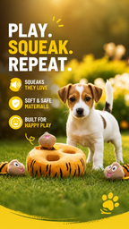 Simulated Plush Beehive Dog Toy with Squeaker