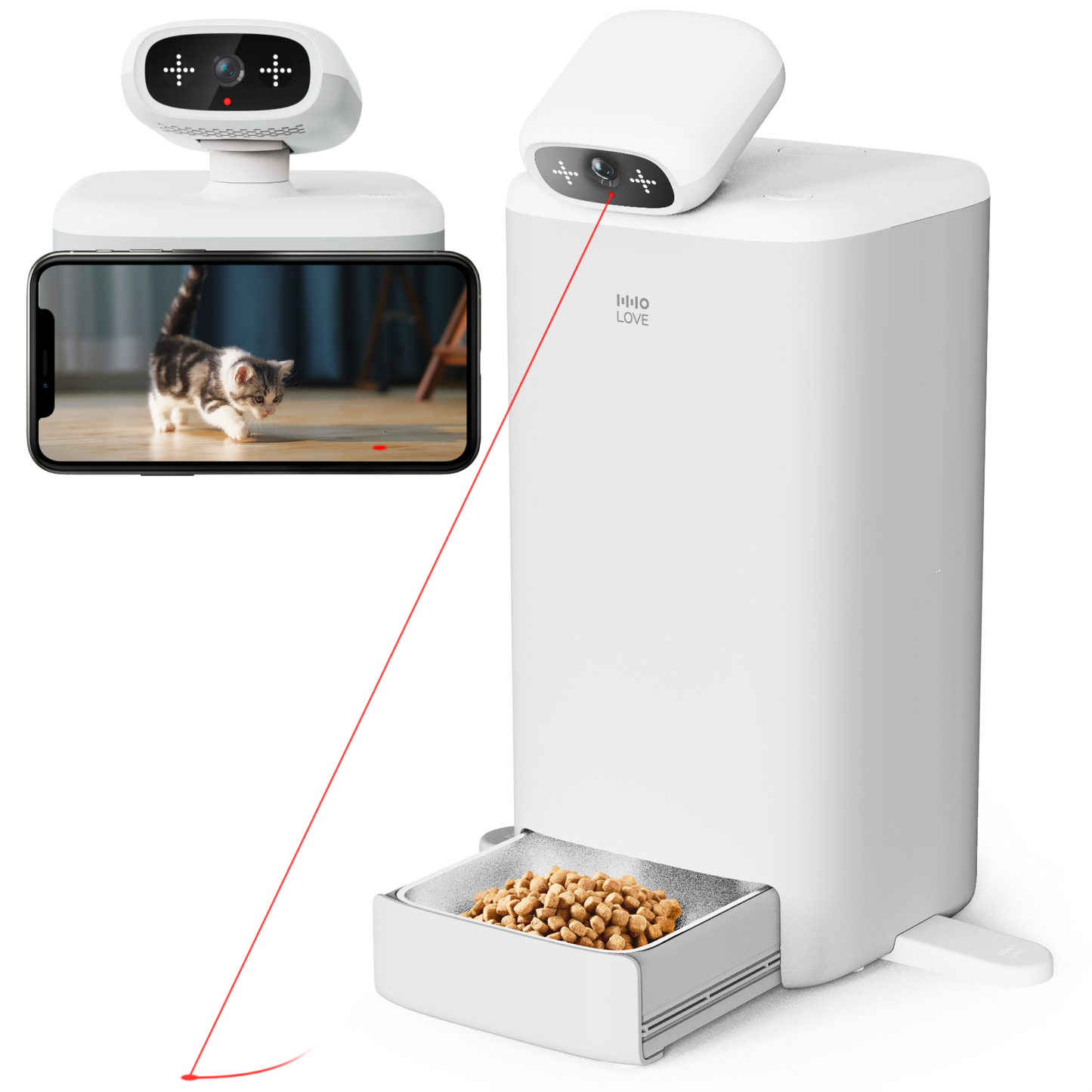 Smart Automatic Cat Feeder 1080P HD Camera, Two-Way Audio & Portion Control