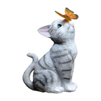 Creative Cat Butterfly Garden Resin Light